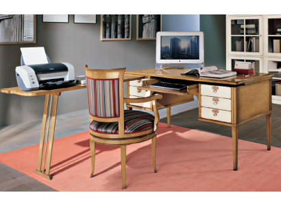 Office Armchair Chair with Armrest Armchair Wood Living room Italian Furniture Edel