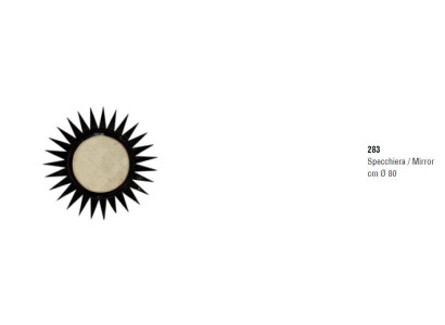 Wall mirror Round classic Mirror Black Bizzotto Furniture Italy 80cm Wood