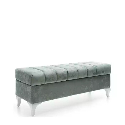 Classic Bench seat Design Ottoman Stool Two-seater Textile Footstool