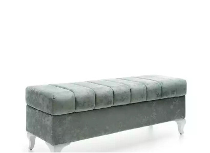 Classic Bench seat Design Ottoman Stool Two-seater Textile Footstool