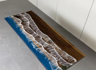 Modern Dining table Epoxy Furniture Designer Table Epoxy resin Tables 121x51cm