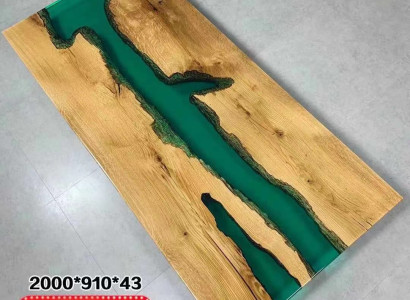 Table Dining table Tables resin epoxy solid design Furniture 200x91 real Wood epoxy