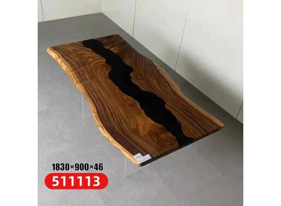 Table Epoxy resin Dining table Real Wood Solid Tables 183x90 River table
