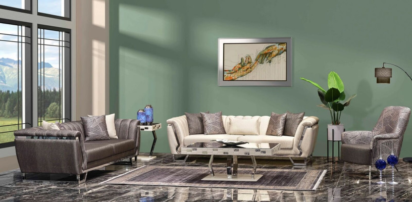 Luxury sofa set 3+3+1 seater modern set design sofa upholstery new