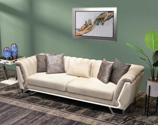 Luxury sofa set 3+3+1 seater modern set design sofa upholstery new
