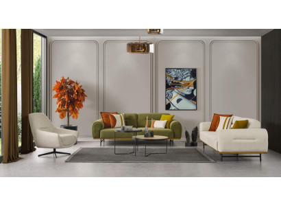 Design living room set from 2 pieces. Luxury Furniture Beige Color Modern Novelty