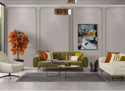 Design living room set from 2 pieces. Luxury Furniture Beige Color Modern Novelty