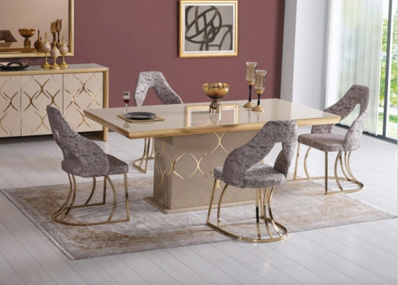 Luxury Dining room Set Dining table 4x Chairs Table Dining set 5pcs