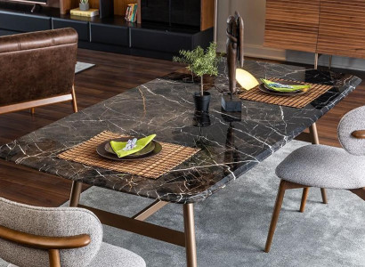 Dining room table Dining table Table Dining corner Marble Black Dining room Design