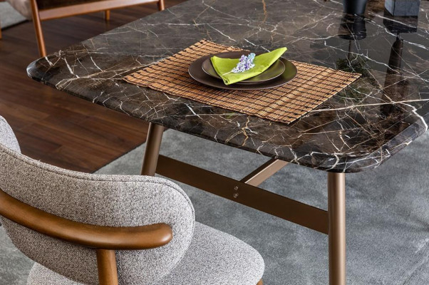 Dining room table Dining table Table Dining corner Marble Black Dining room Design