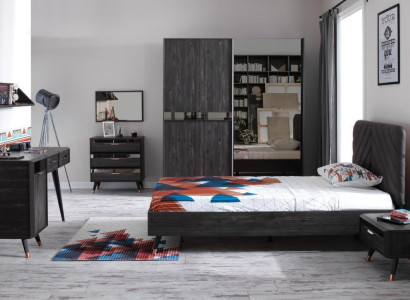 Luxurious Modern Bedroom Set Stylish Wardrobe Bed Set 7-piece new