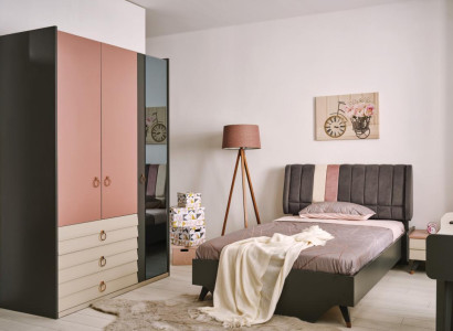 Bedroom Set Bed Bedside table Wardrobe Modern Luxury Setra Set