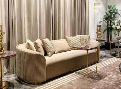 Sofa 3 Seater Sofas Seat Modern Couch Luxury Textile Living room Three Seater