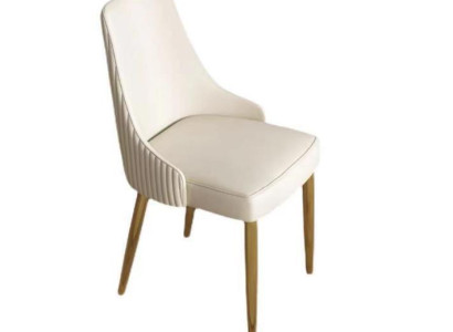 Modern Style Stylish Armchair Chair White Seat Upholstery Design Metal new