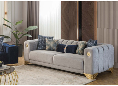 Upholstered sofa x2 3-Seater Sofas Textile Seat Design Sofas Modern new