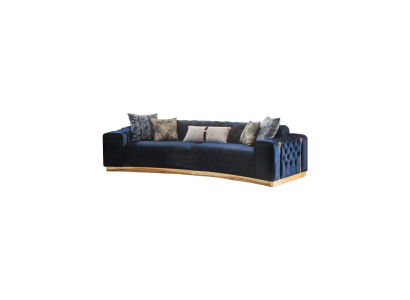 Upholstered sofa 4-seater sofa textile seat luxurious design sofas modern