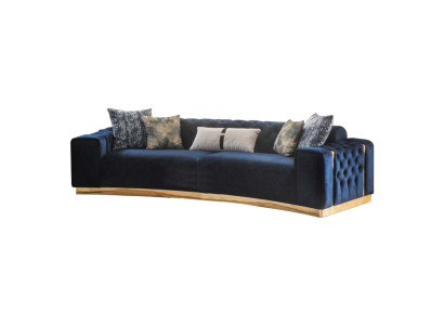 Upholstered sofa 4-seater sofa textile seat luxurious design sofas modern