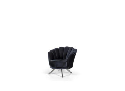 Cocktail chair armchair wing chair fabric chair black upholstery seat