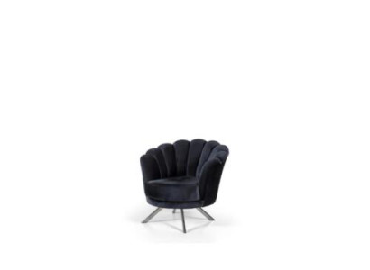 Cocktail chair armchair wing chair fabric chair black upholstery seat