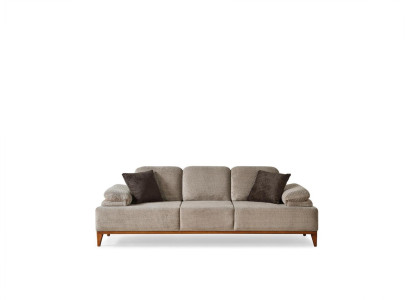 Three Seater Sofa 3 Seater Fabric Sofa Upholstered Sofa Beige Couch Modern