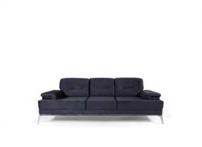 Couch Three Seater Fabric Sofa Design Blue Sofa 3 Seater Upholstered Sofa