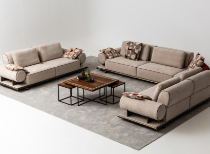 Fabric sofa Couch Living landscape Corner Design Modern Sofa Corner sofa L-shape Beige new