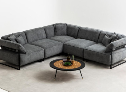 Fabric sofa Couch Living landscape Corner Design Modern Sofa Corner sofa L-shape Gray