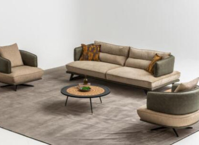 Living room Modern Sofa Set Designer Couch Suite Upholstery 3-Seater 2x Armchair