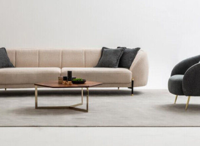 Modern Armchair Upholstery Sofa 3 Seater Beige High Quality Sofas Design Textile new