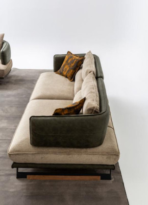 Sofa 3 Seater Upholstered Sofa Multicolored Textill Seat Design Fabric Modern Sofas