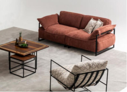 Living room Pink Textile Sofa 3 Seater Luxury Furniture Seat Design Lounge new