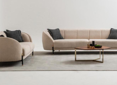 Modern Sofa 3 Seater Beige High Quality Upholstery Sofas Design Textile new