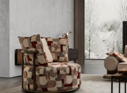 Modern Multicolor Armchair Design Sofa Seater Luxury Relax Textile Lounge Upholstery