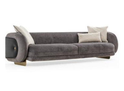 Living room Gray Textile Sofa 4 Seater Luxury Furniture Seat Design Couch Lounge