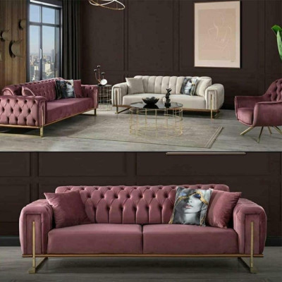Designer Chesterfield Sofa Luxurious 2x Upholstery Couches Living room Furniture
