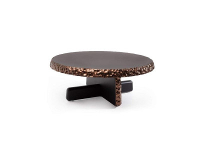 Stylish coffee table designer dark brown living room round table new