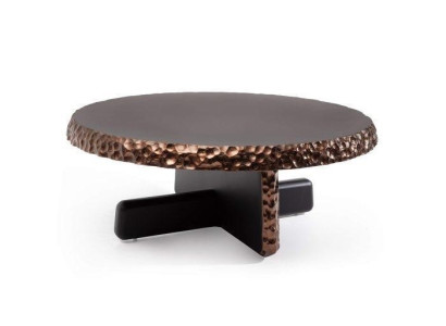 Stylish coffee table designer dark brown living room round table new