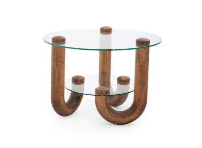 Luxurious Wood Side table with glass top Stylish Furniture for Living room