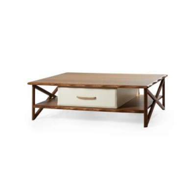 Chic coffee table for living room with sliding drawer, modern novelty
