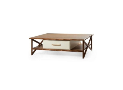 Chic coffee table for living room with sliding drawer, modern novelty
