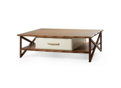 Chic coffee table for living room with sliding drawer, modern novelty