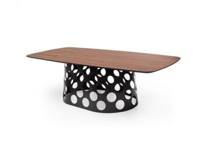 Light brown rectangular coffee table. Stylish living room table. Sofa table