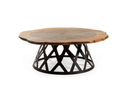Design Coffee table Luxury Round Shape Metal Elegant Living room new