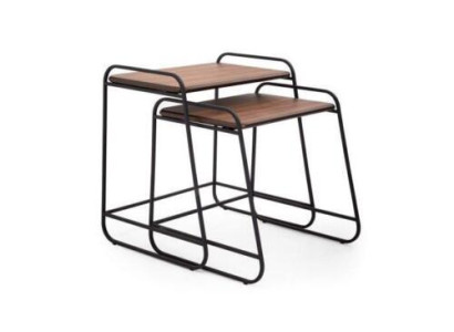 Designer 2x storage tables Designer Coffee table Wooden top Living room Furniture