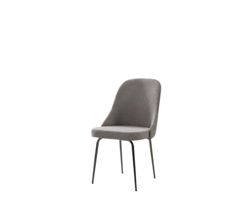 Gray set of 6 dining chairs upholstered chairs designer seating furniture