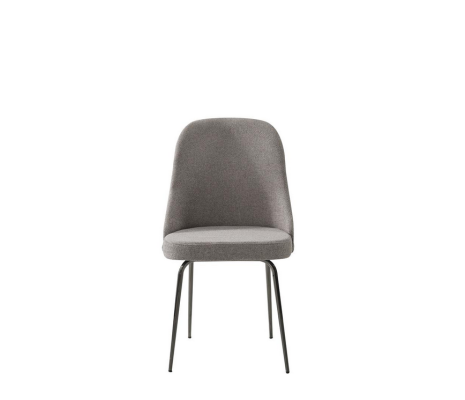 Gray set of 6 dining chairs upholstered chairs designer seating furniture