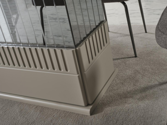 White-Black Dining room table Designer Modern Dining room Robust Furniture