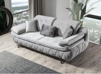 Gray Modern Luxury Design 3-Seater Fabric Sofa Living room Sofa Textile Material