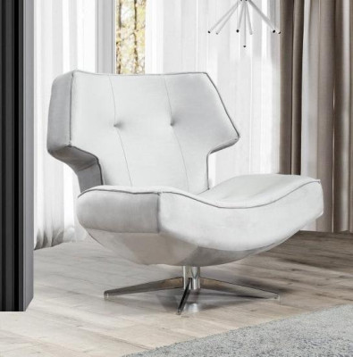 Armchair White Modern Luxury Design Living room 1-Seater Textile Material