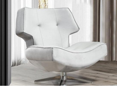 Armchair White Modern Luxury Design Living room 1-Seater Textile Material